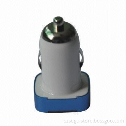2014 new colorful aluminum alloy ring single USB car charger for iPhone